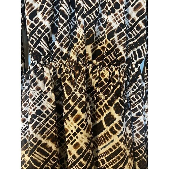 Banana Republic Women’s Size Small Ruched Mini Dress Long Sleeve Fit Flare - Picture 9 of 10